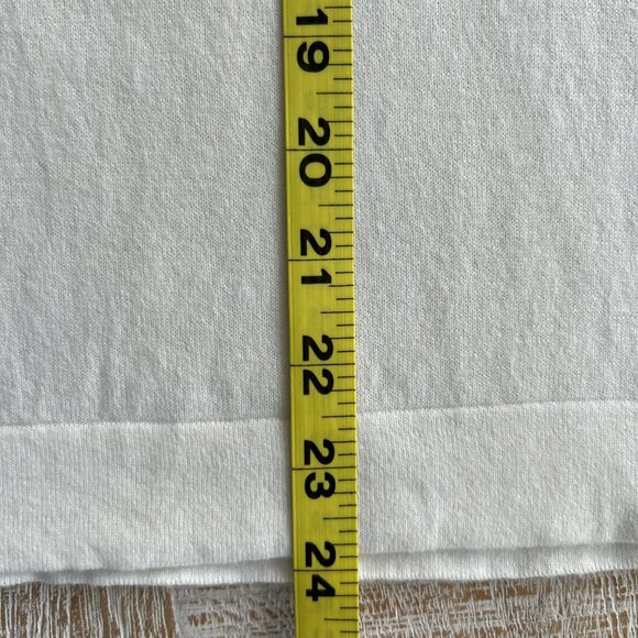 Ann Taylor Ivory/Creme/Beige Lace Short Sleeve Knit Top Cotton/Silk Blend LP - Picture 6 of 10